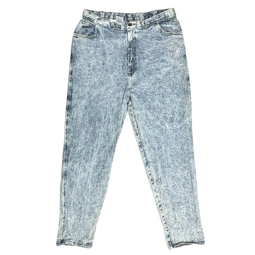 CAP FERRAT Vintage 80s Acid Wash High-Rise Stretch Jeans Size 34